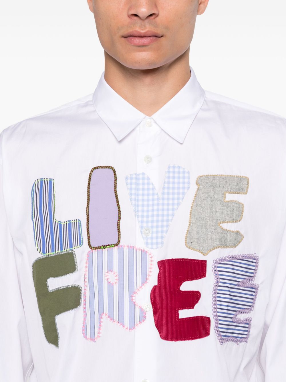 Comme Des Garcons Shirt patch-lettering shirt Men