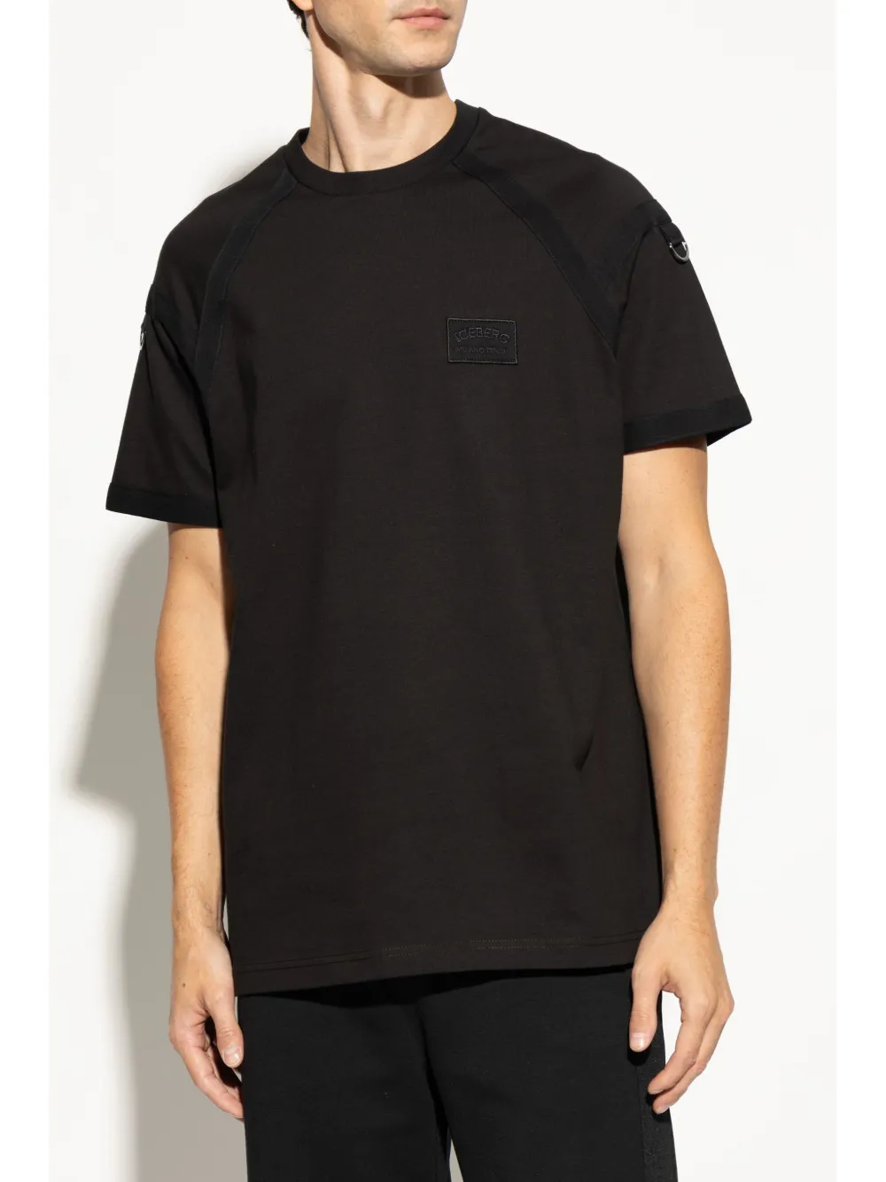 Iceberg T-shirt met logopatch Zwart
