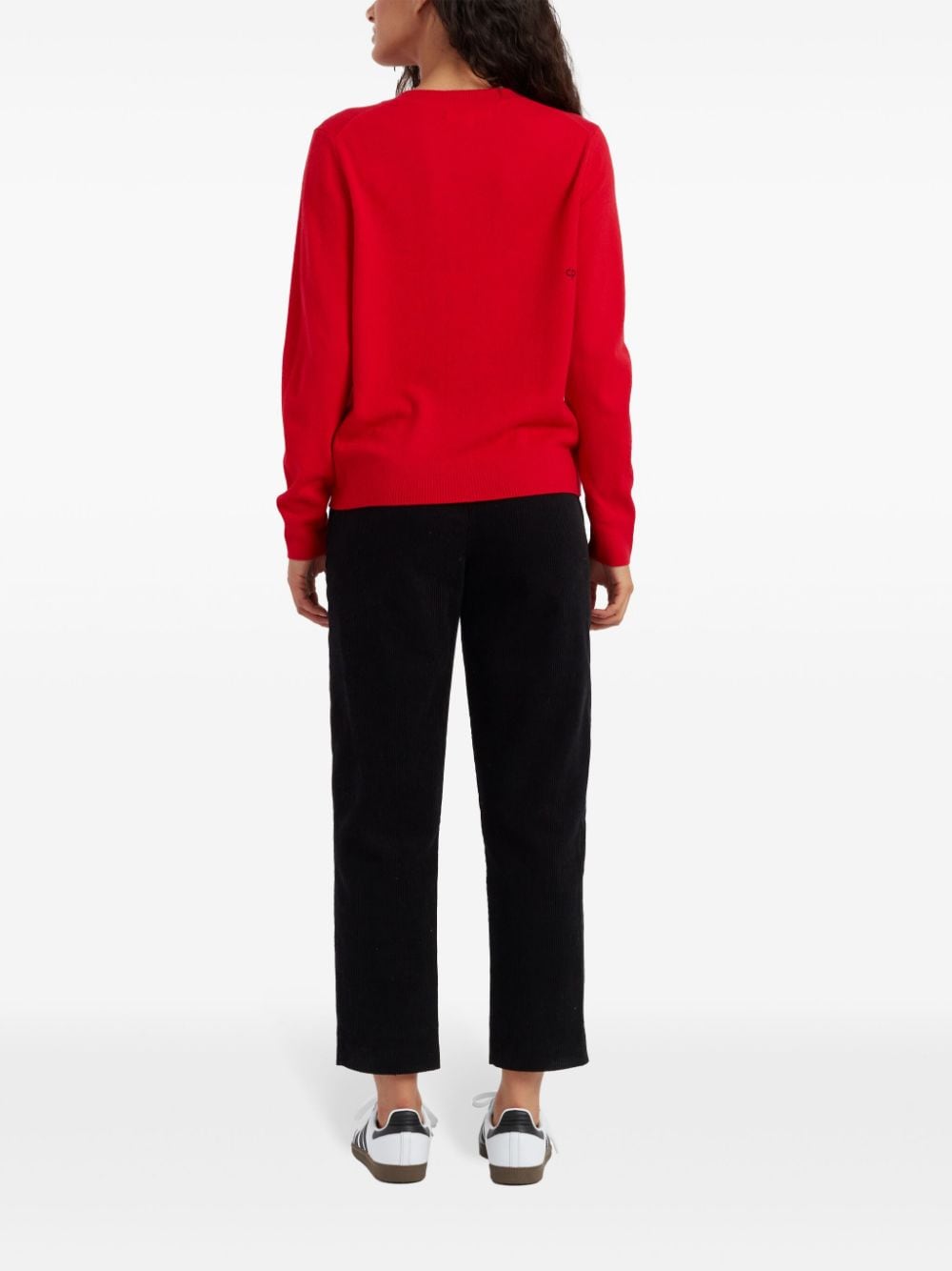 Shop Chinti & Parker Snoopy Badge Jumper In Red