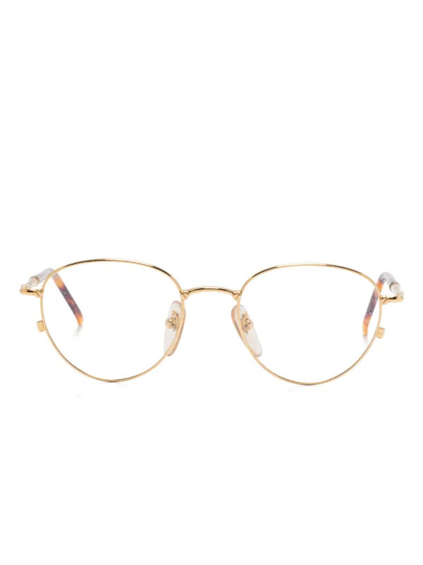 Jean Paul Gaultier Pre-Owned round-frame Glasses Gold FARFETCH PH