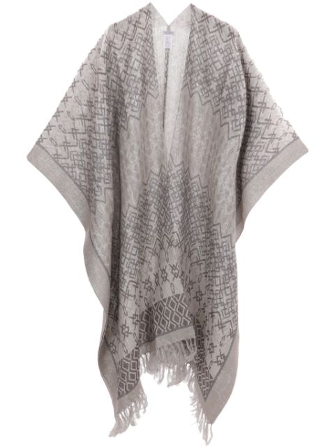 Brunello Cucinelli geometric-print cape Women