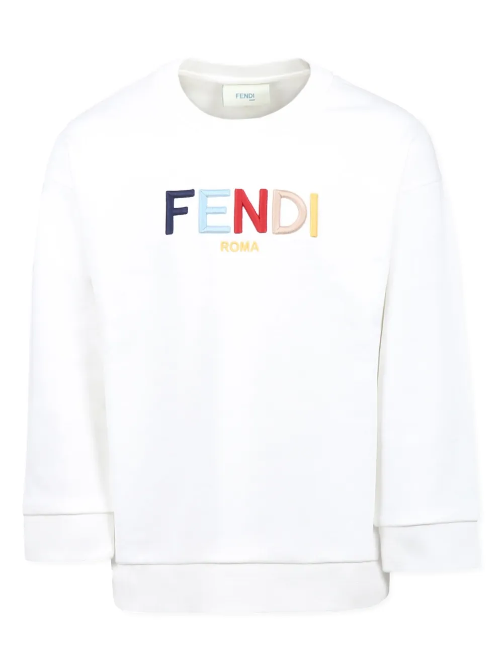 Fendi Kids Sweater met geborduurd logo Wit