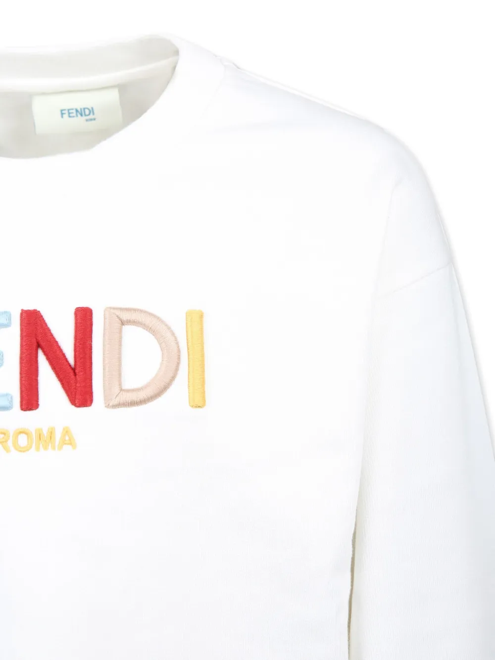 Fendi Kids Sweater met geborduurd logo Wit
