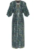 DVF Diane von Furstenberg Jessel sequin-embellished midi dress - Green