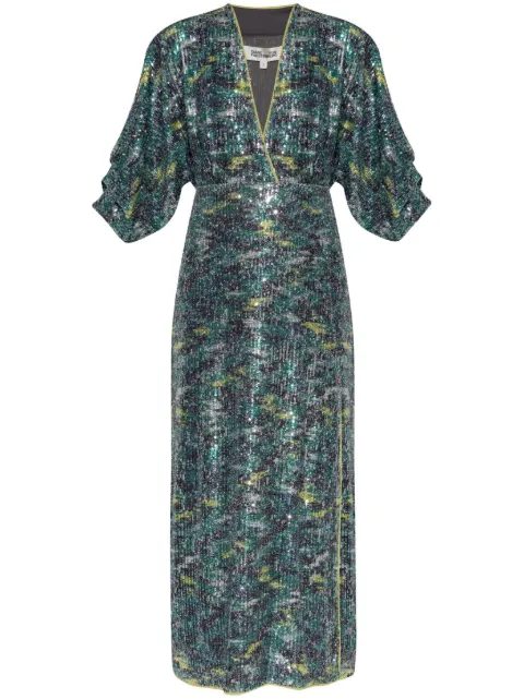 DVF Diane von Furstenberg Jessel sequin-embellished midi dress