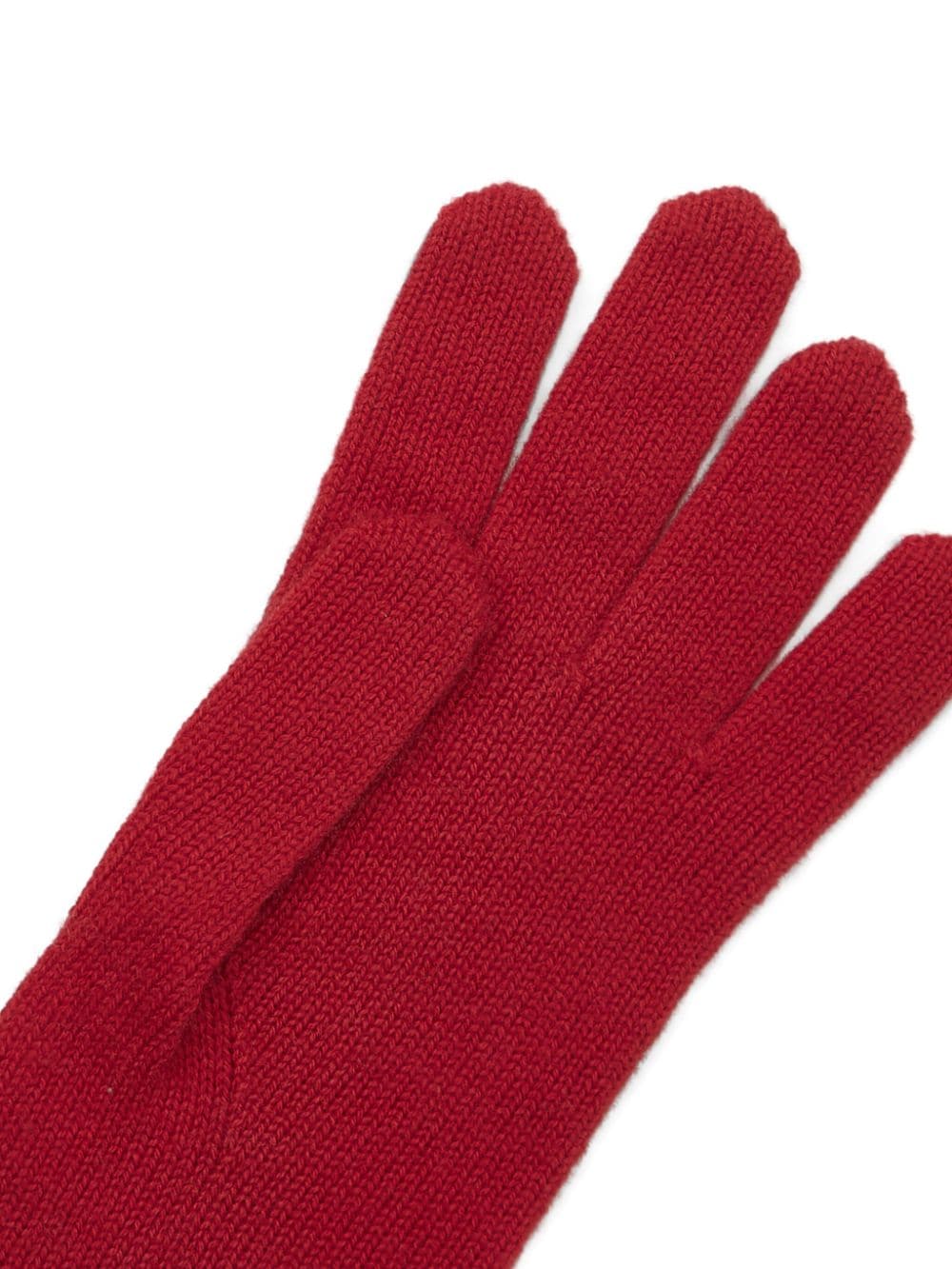 Shop Chinti & Parker Knitted Gloves In 红色