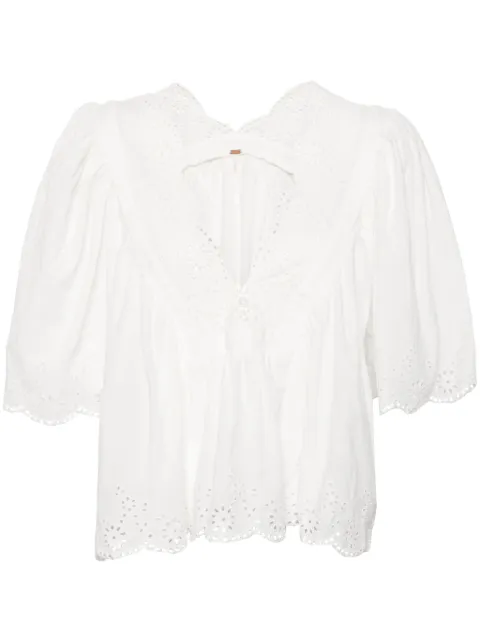 Free People top con ojales