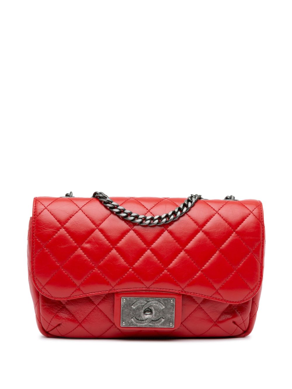 CHANEL 2015-2016 CC Crinkled Calfskin Chain Flap crossbody bag Women