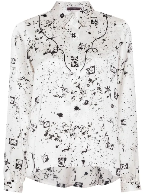High camisa con estampado de apreciación