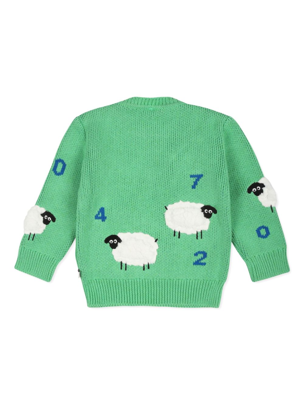 Stella McCartney Kids sheep embroidered sweater - Groen