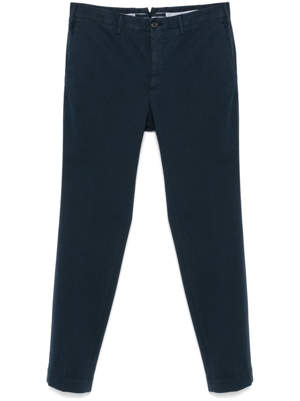 Shop Incotex Tapered Trousers In Blue