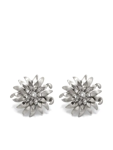Miu Miu floral-motif clip-on earrings