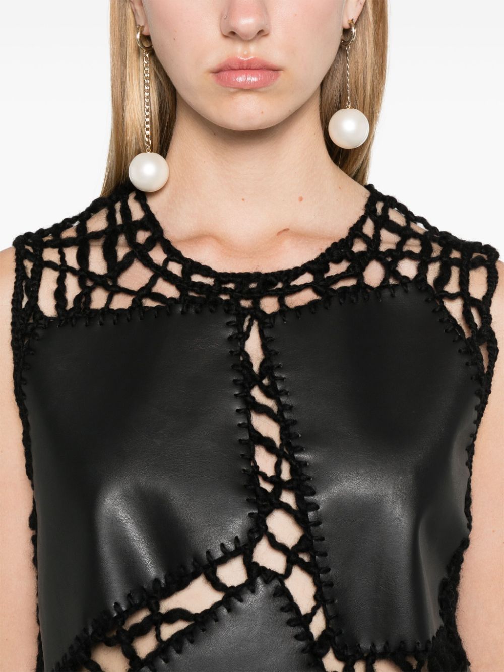 Shop Comme Des Garçons Patchwork Top In Black