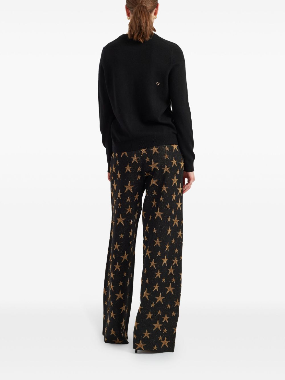 Shop Chinti & Parker Polka Bow Jumper In Black