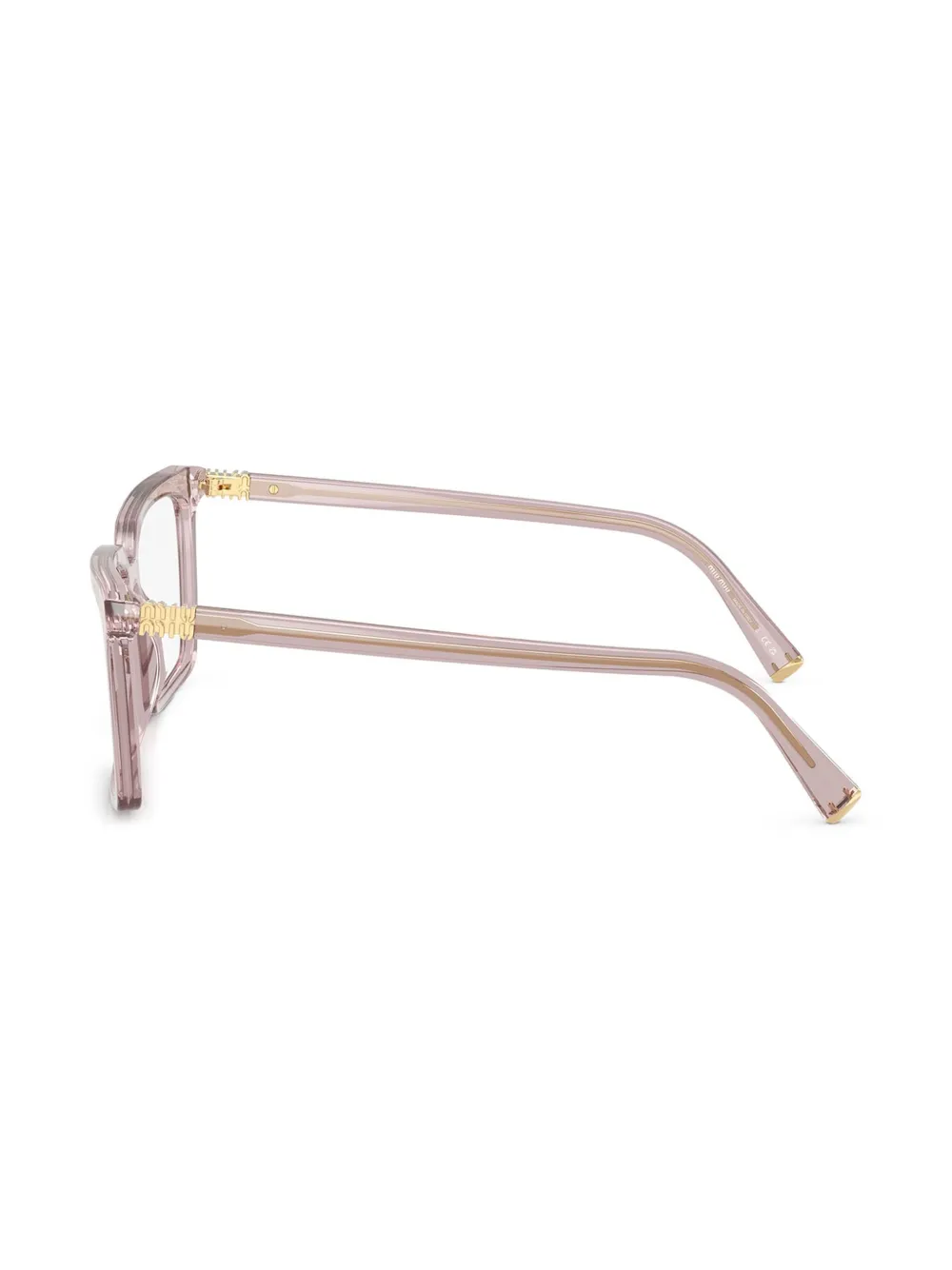 Miu Miu Rectangle-frame Glasses In 紫色