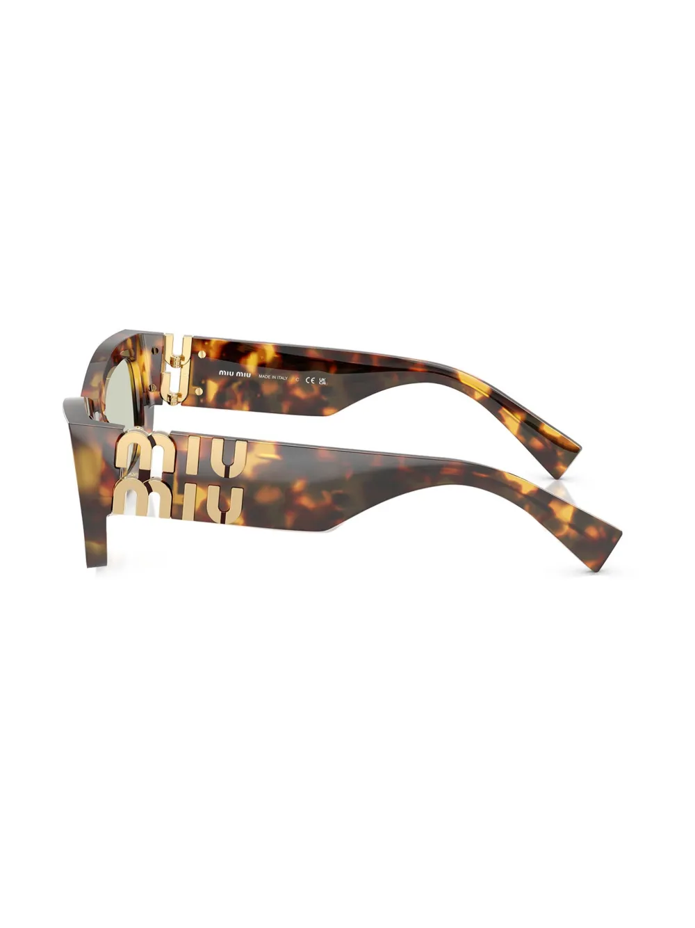 Miu Eyewear Zonnebril met logo Bruin