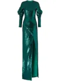 Genny sequin-embellished maxi dress - Green