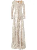 Genny sequin-embellished maxi dress - Neutrals