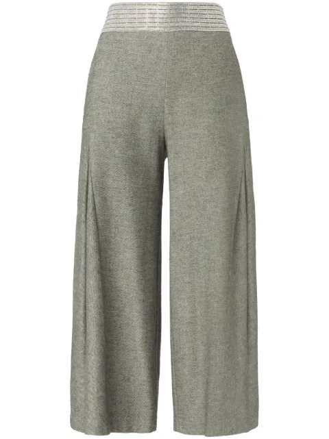 Genny pantalones capri con diseño ancho