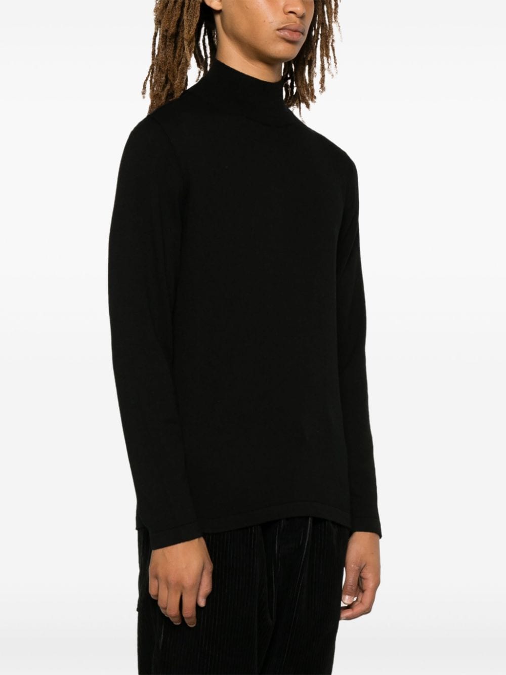 Shop Transit Mock-neck Sweater In Black