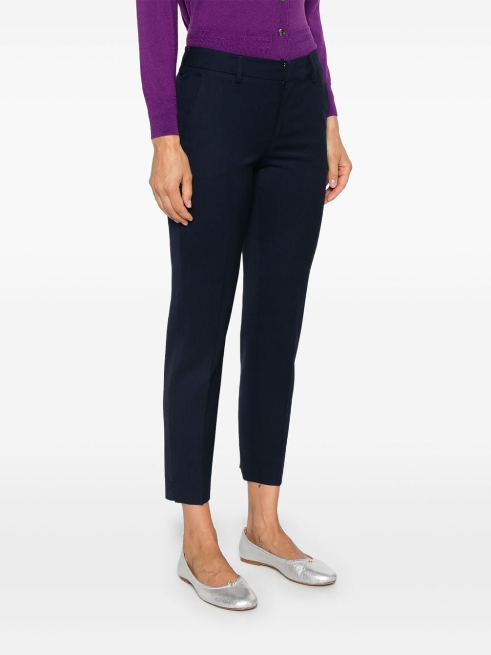 Shop Pt Torino New York Trousers In Blue