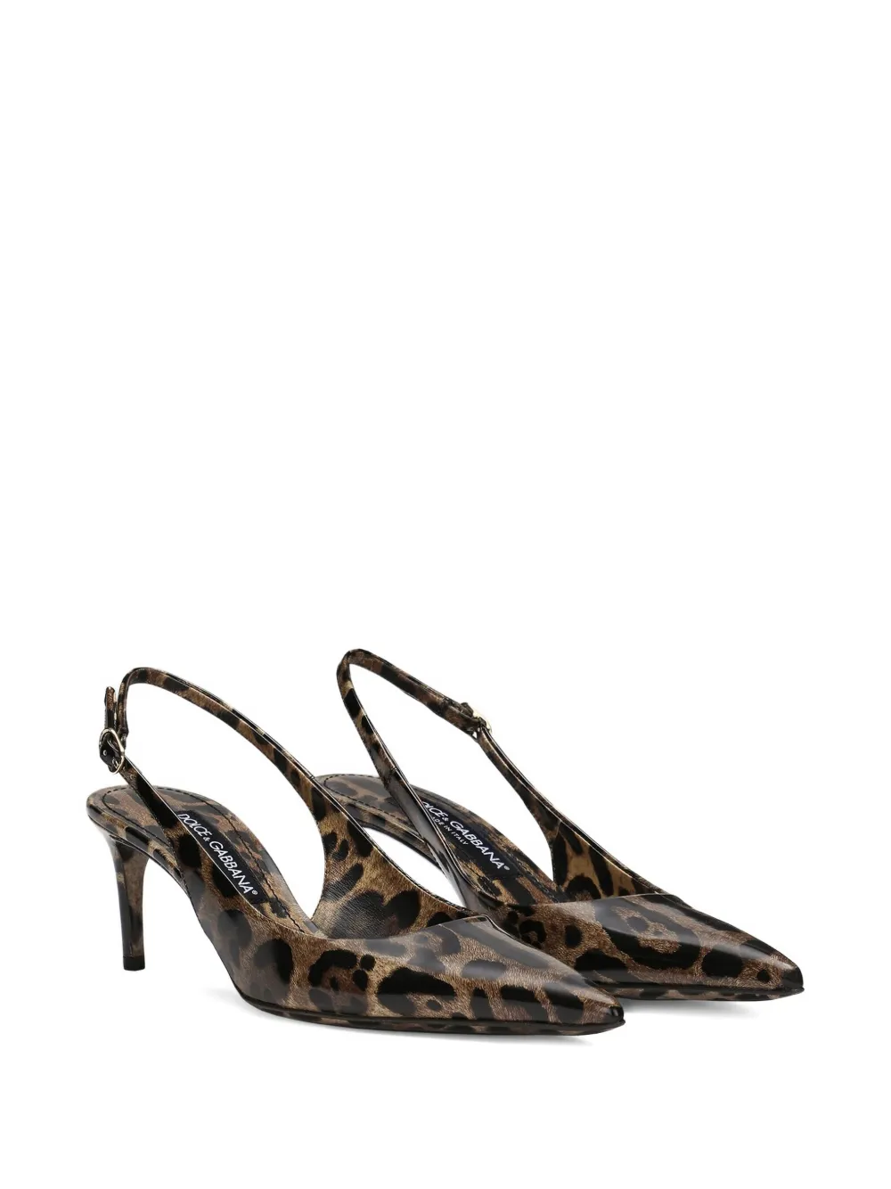 Dolce & Gabbana 60mm leopard-print slingback pumps Brown