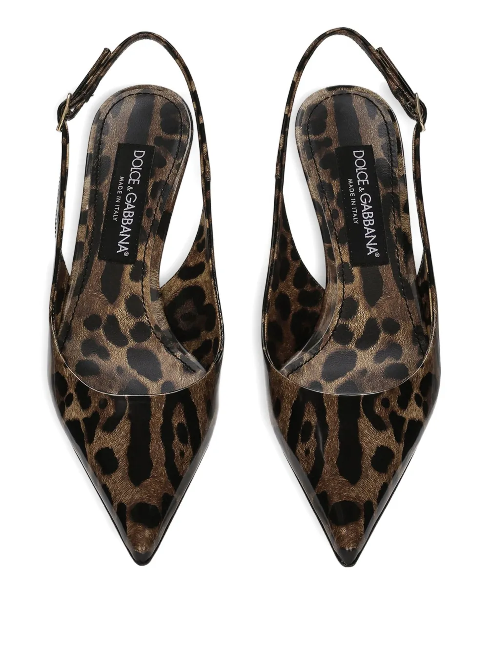 Dolce & Gabbana 60mm leopard-print slingback pumps Brown
