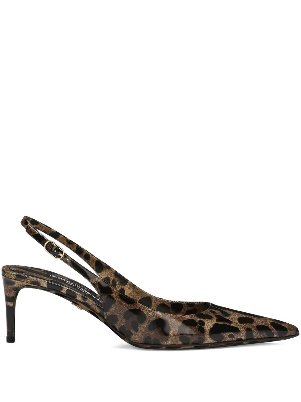 Dolce & Gabbana 60mm leopard-print slingback pumps Brown