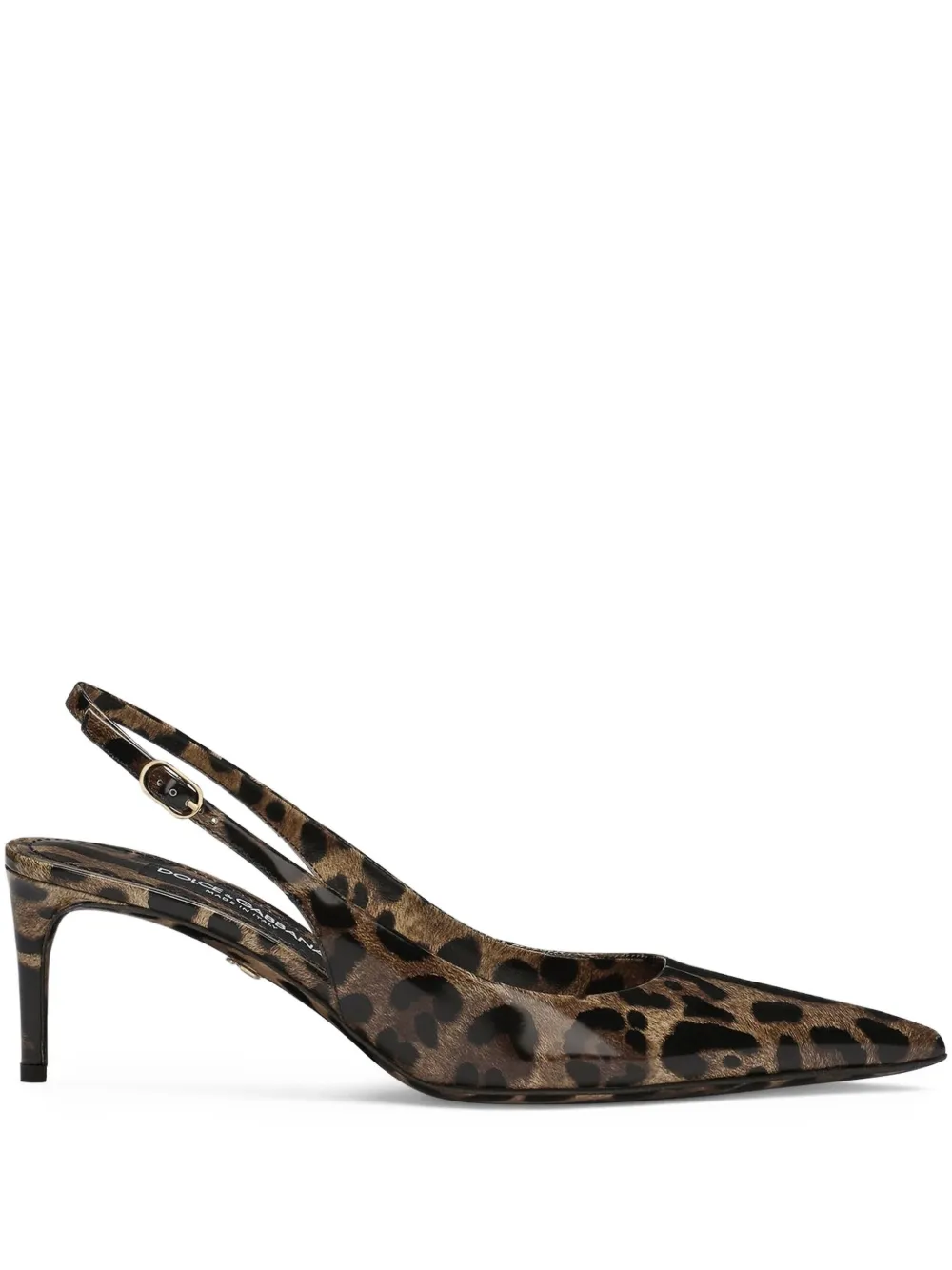 Dolce & Gabbana 60mm leopard-print slingback pumps Brown