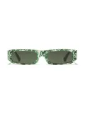 Dolce & Gabbana Kids Maiolica rectangle-frame sunglasses - Green