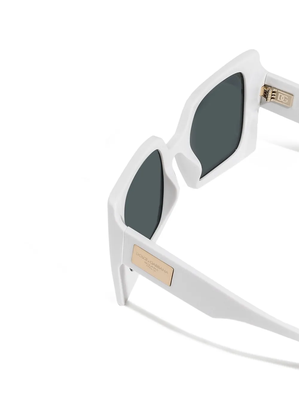 Dolce & Gabbana Eyewear Zonnebril met vierkant montuur Wit