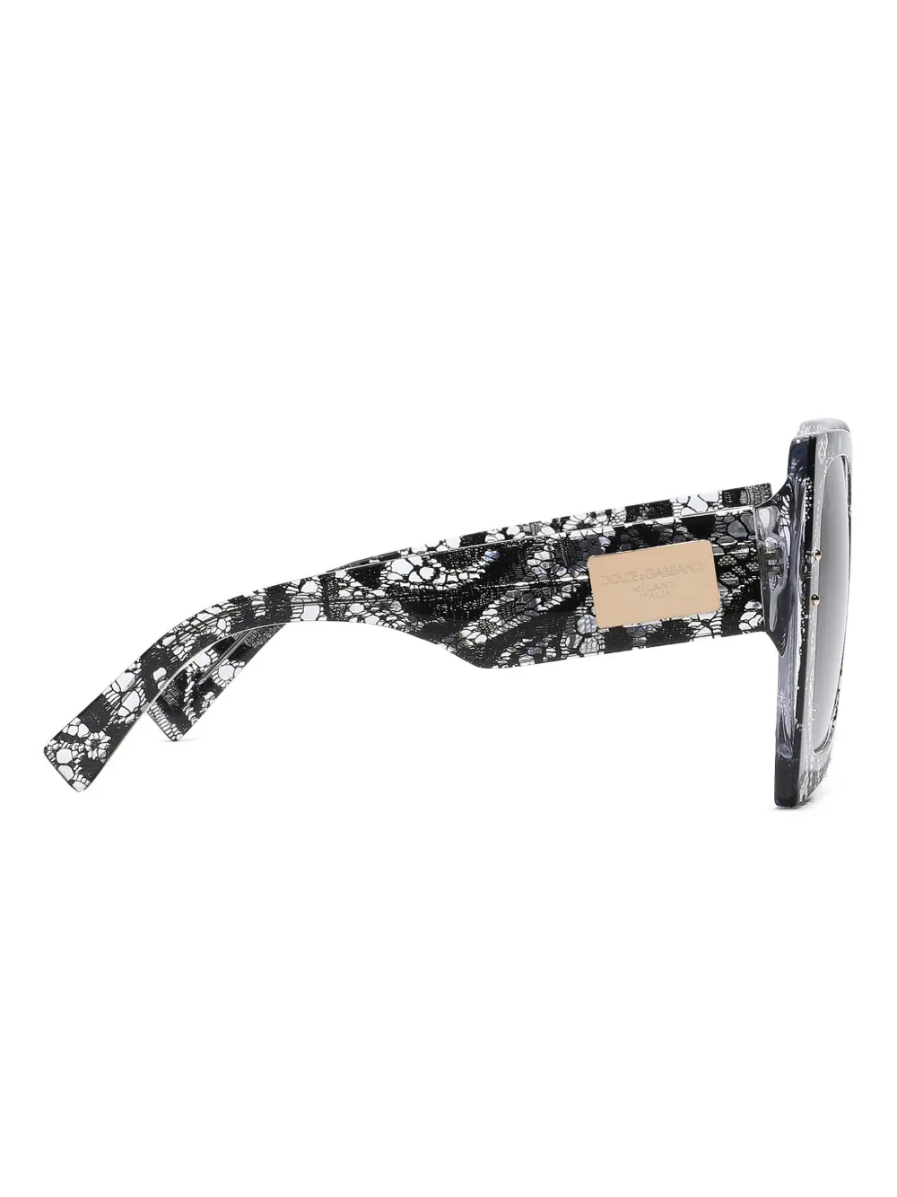 Dolce & Gabbana Eyewear Zonnebril met vierkant montuur Zwart