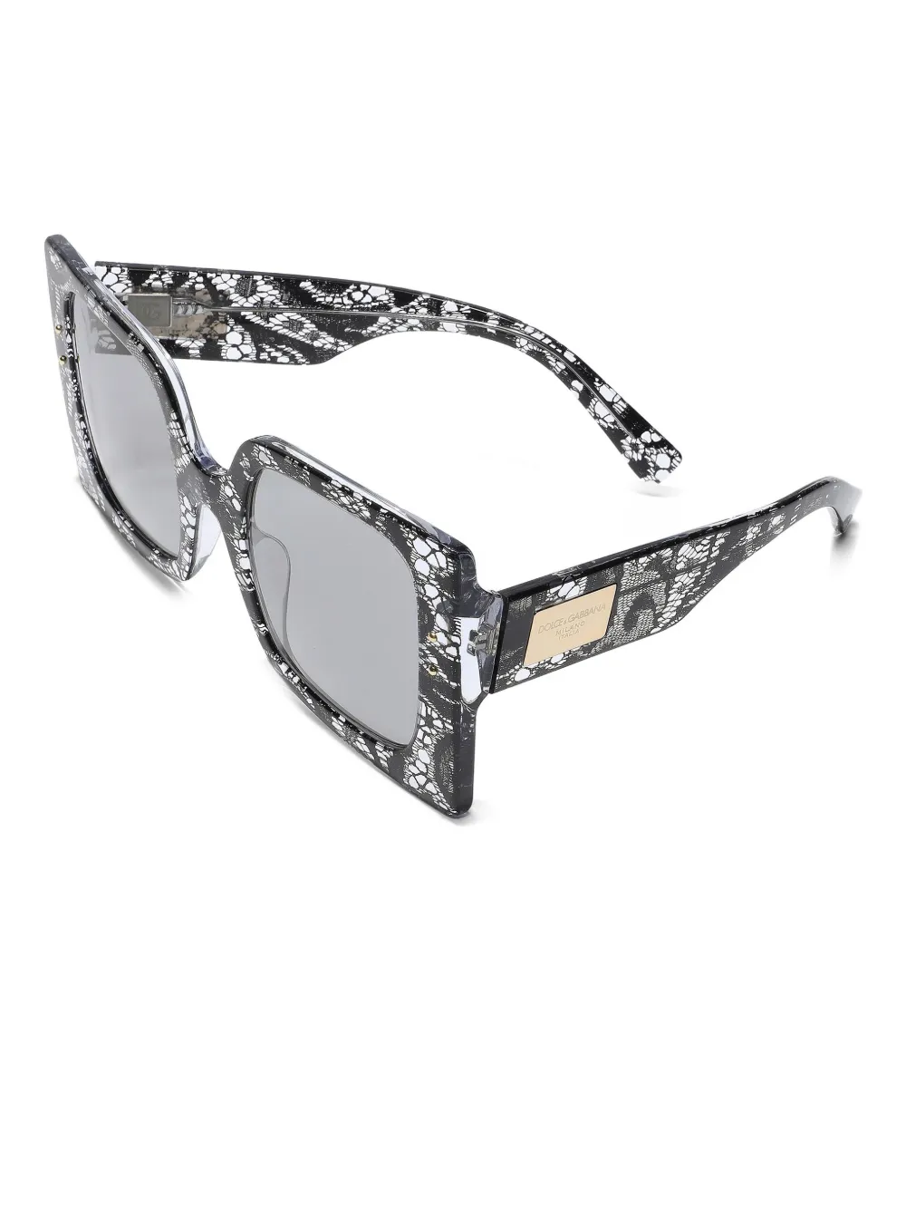 Dolce & Gabbana Eyewear Zonnebril met vierkant montuur Zwart