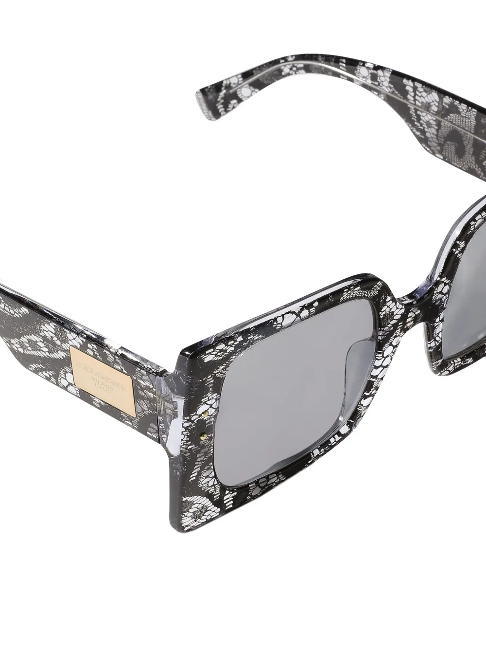 Dolce & Gabbana Eyewear Zonnebril met vierkant montuur Zwart