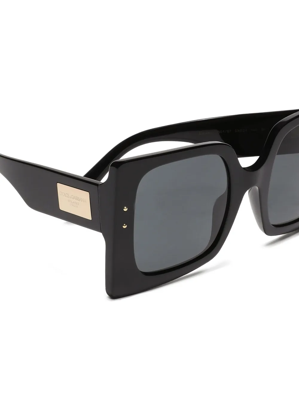 Dolce & Gabbana Eyewear Zonnebril met vierkant montuur Zwart