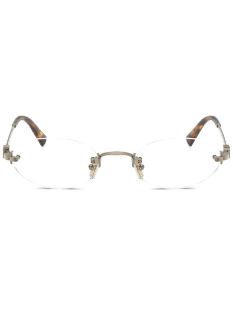 Miu Miu Eyewear oval-fame glasses