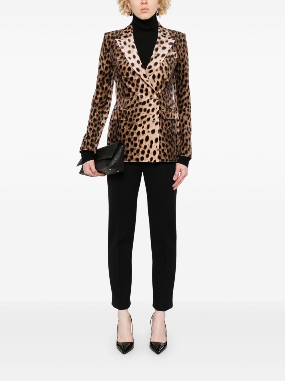 Shop Tagliatore Leopard-print Blazer In Neutrals