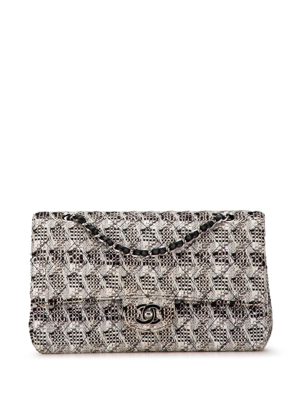 Affordable HOT SALE CHANEL 2004-2005 Medium Classic Tweed Double Flap shoulder bag Women