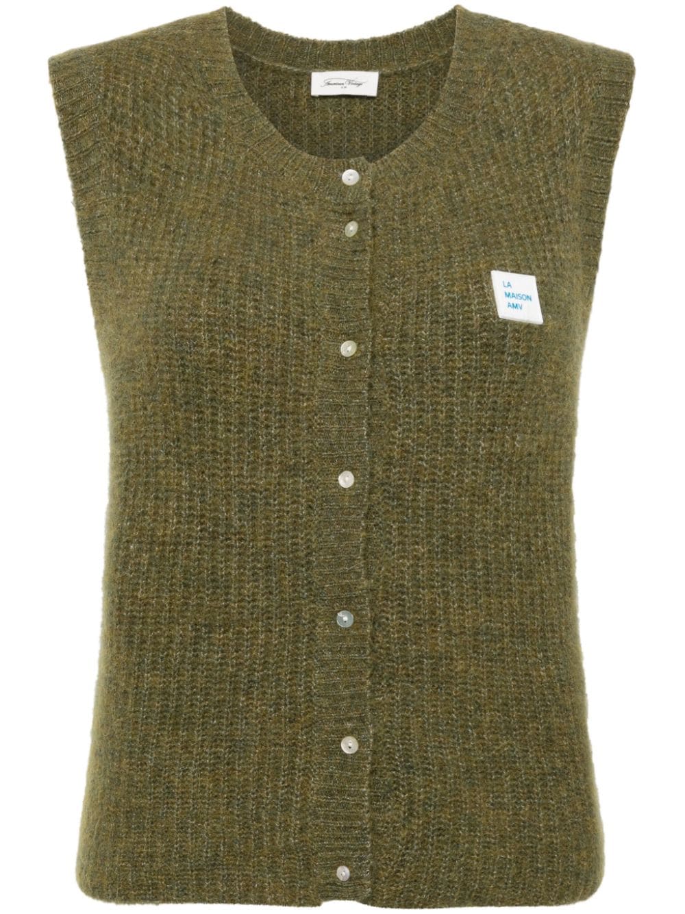 Shop American Vintage East Vest Cardigan In Green