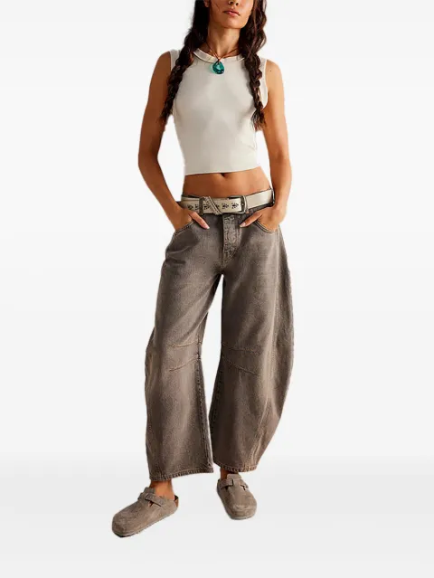 Free People barrel mid-rise jeans