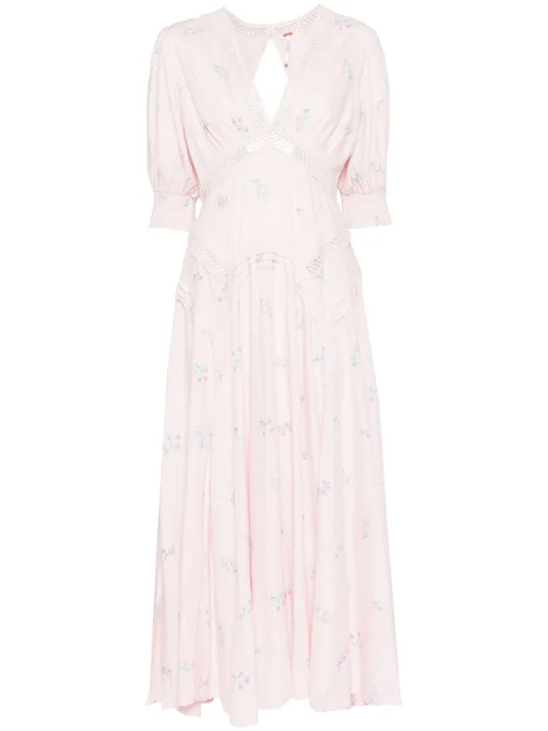 Free People Still In Love Midi Dress - Pink Free People Still In Love Midi Dress - Pink
