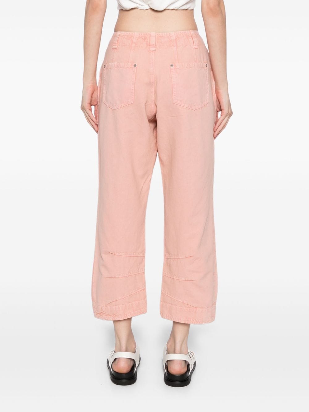 Shop Free People Supersonic Slim Trousers In Pink