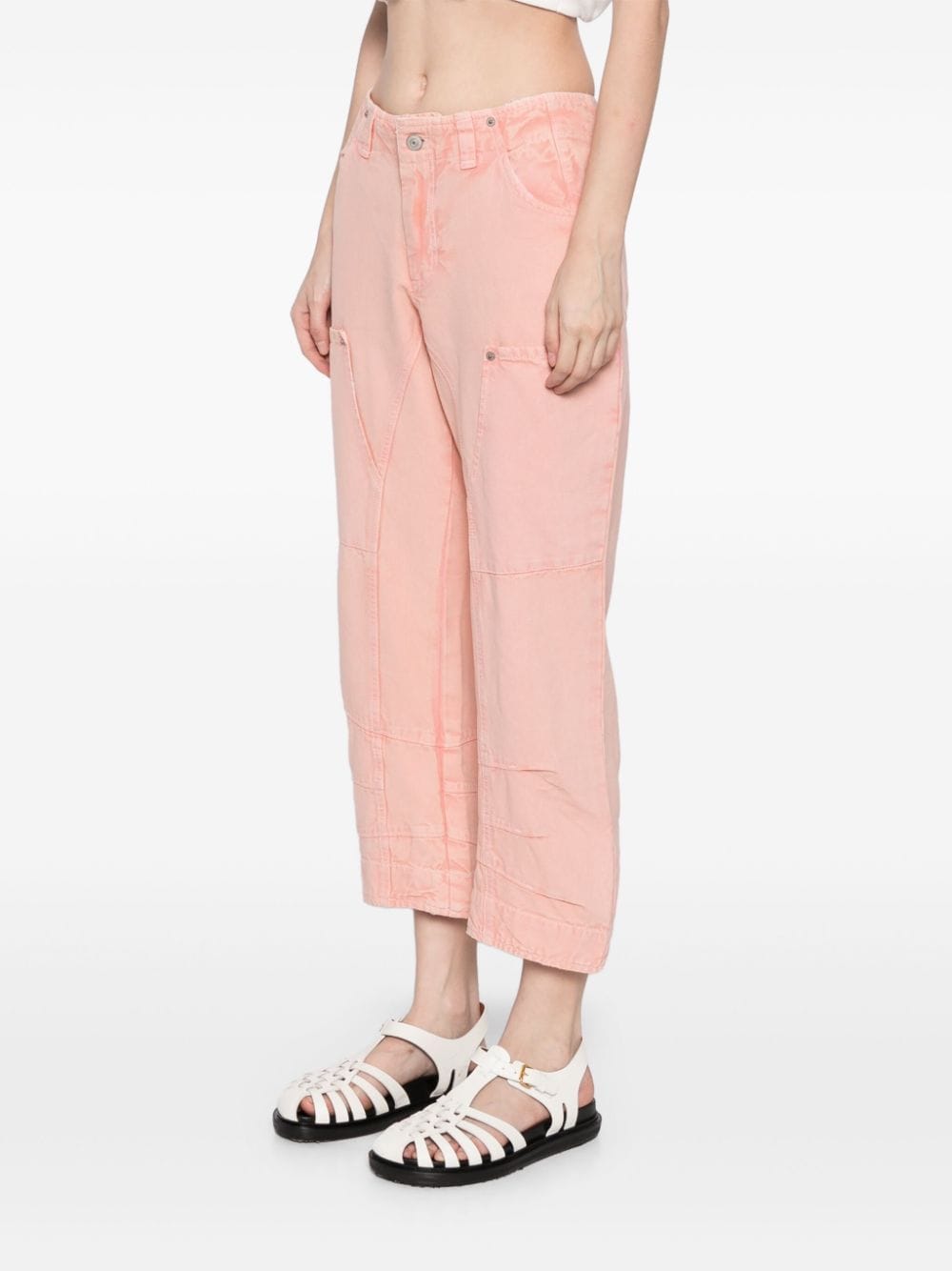 Shop Free People Supersonic Slim Trousers In Pink