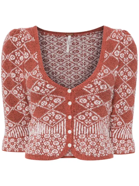 Free People cárdigan con motivo floral