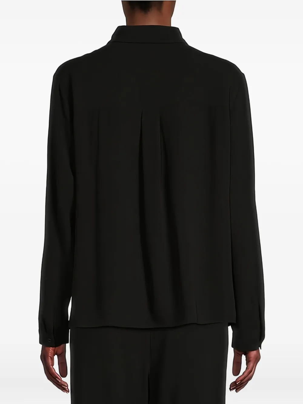 Eileen Fisher Classic-collar Shirt In Black