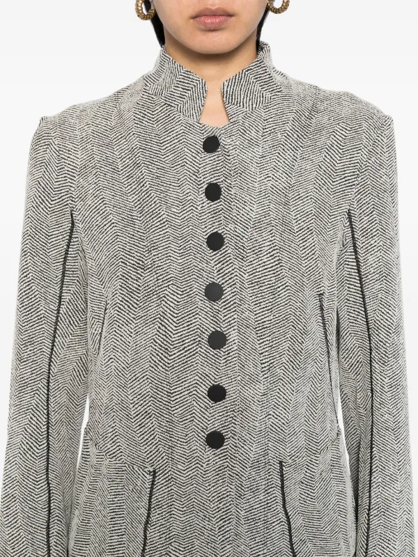 High collar blazer best sale