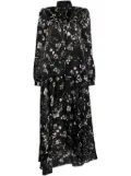 High compelling western dress - Black