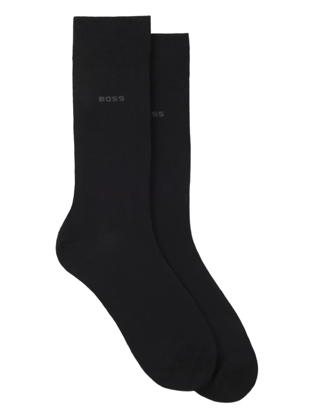 BOSS logo-knit socks (pack of two) | Black | Image 1