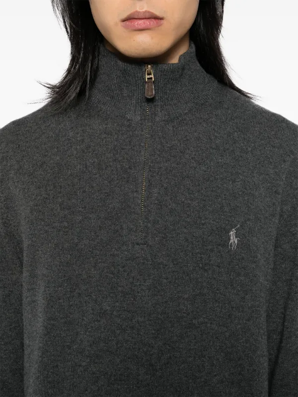 Polo Ralph Lauren Polo Pony half-zip Jumper Grey FARFETCH IN