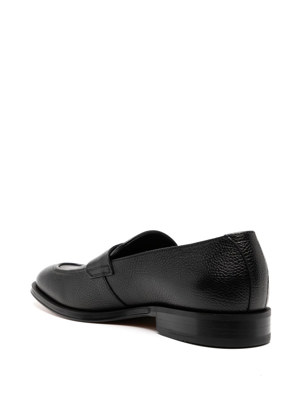 BOSS leather loafers Black